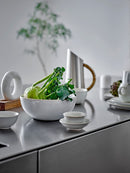 Bloomingville - Addison Skål, Hvid, Stentøj - Ø22,5 × H9 cm