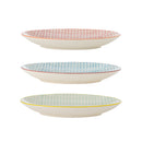 Bloomingville - Carla Tallerken, Multifarvet, Stentøj - Ø20 × H3 cm, sæt med 3