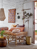 Bloomingville - Pammi Bænk, Natur, Sukkerør - L75 × H57 × B150 cm