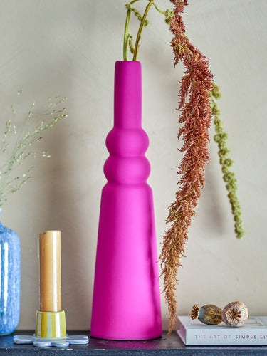 Bloomingville - Isolde Vase, rosa, Stentøj - Ø7,5 × H28,5 cm
