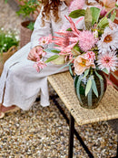 Bloomingville - Dust Buket, Rosa, Kunstige Blomster - Ø40 × H109 cm