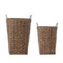 Bloomingville - Cestina Kurv, Brun, Polyrattan - Ø30 × H45/Ø34 × H55 cm, sæt med 2