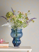 Bloomingville - Zanna Vase, Blå, Glas - Ø17,5 × H26 cm
