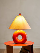 Bloomingville - Panja Bordlampe, Rød, Stentøj - Ø30 × H42 cm