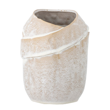 Bloomingville - Abeera Vase, Natur, Stentøj - Ø14,5 × H20 cm