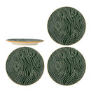 Bloomingville - Woodsby Tallerken, Multifarvet, Stentøj - Ø16 × H1,5 cm, sæt med 4