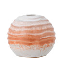 Bloomingville - Paula Lysestage, orange, Stentøj - Ø12 × H10 cm