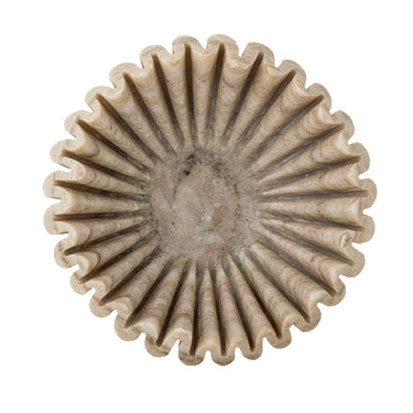 Bloomingville - Harmonia Skål, Natur, Marmor - Ø17,5 × H6 cm