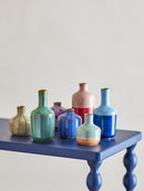 Bloomingville - Maien Vase, Multifarvet, Stentøj - Ø7 × H14 cm, sæt med 7