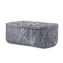 Bloomingville - Nubia Æske m/låg, Grå, Fedtsten - L15 × H7,5 × B10 cm
