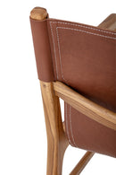 Bloomingville - Ollie Loungestol, Brun, Læder - L55 × H84 × B60 cm