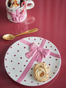 Bloomingville - Bowie Tallerken, Rosa, Stentøj - Ø20,5 × H2 cm, sæt med 4
