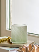 Bloomingville - Sakkara Fyrfadsstage, Grøn, Glas - Ø8 × H8 cm