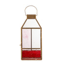 Bloomingville - Drew Lanterne, Rosa, Glas - L13 × H34 × B13 cm