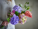 Bloomingville - Edge Buket, Lilla, Kunstige Blomster - Ø30 × H80 cm