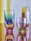 Bloomingville - Nicoline Drikkeglas, Multifarvet, Glas - Ø8 × H11 cm, sæt med 6