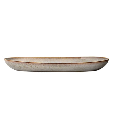 Bloomingville - Sandrine Serveringsfad, Natur, Stentøj - L42 × B21 cm
