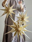 Bloomingville - Ilo Stjerne, Hvid, FSC® Mix, papir - Ø45 × H16/Ø45 × H13/Ø66 × H20 cm, sæt med 3