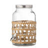 Bloomingville - Manna Dispenser med tappehane, Klar, Glas - Ø19,5 × H30 cm