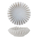 Bloomingville - Harmonia Skål, Hvid, Marmor - Ø17,5 × H6 cm