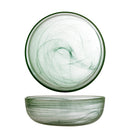 Bloomingville - Amelie Skål, Grøn, Glas - Ø27 × H9 cm