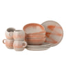 Bloomingville - Paula Morgenmadssæt, orange, Stentøj - C:Ø9 × H8/B:Ø16 × H6/P:Ø20 × H1,5 cm, sæt med 12