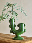 Bloomingville - Tanu Vase, Grøn, Stentøj - Ø22xL28 × H12 cm