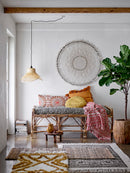 Bloomingville - Pammi Bænk, Natur, Sukkerør - L75 × H57 × B150 cm