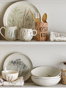 Bloomingville - Bea Bordservice Sæt, Natur, Stentøj - B:Ø11,5 × H6,5/P:Ø21 × H2/P:Ø27,5 × H3, sæt med 12