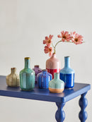 Bloomingville - Maien Vase, Multifarvet, Stentøj - Ø7 × H14 cm, sæt med 7