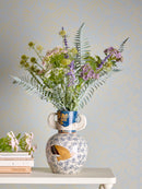 Bloomingville - Hezha Vase, Blå, Stentøj - Ø16,5 × H23,5 cm