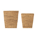 Bloomingville - Mios Vasketøjskurv, Natur, Vandhyacint - L40 × H45 × B30/L44 × H50 × B34 cm, sæt med 2