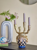 Bloomingville - Medusa Lysestage, Guld, Polyresin - L22 × H32 × B15 cm
