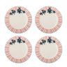 Bloomingville - Carry Tallerken, Rosa, Stentøj - Ø20,5 × H2 cm, sæt med 4