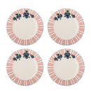 Bloomingville - Carry Tallerken, Rosa, Stentøj - Ø20,5 × H2 cm, sæt med 4