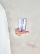 Bloomingville - Brinley Drikkeglas, Blå, Glas - Ø7,5 × H11 cm, sæt med 4