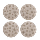 Bloomingville - Snowie Tallerken, Natur, Stentøj - Ø15,5 × H1,5 cm, sæt med 4
