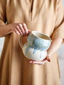 Bloomingville - Luna Flødekande, Blå, Stentøj - Ø14 × H15 cm