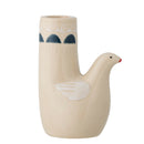 Bloomingville - Trudy Lysestage, Hvid, Stentøj - L9 × H12,5 × B6 cm