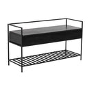 Bloomingville - Abelone Bænk, Sort, FSC® 100%, mangotræ - L102 × H58 × B40 cm