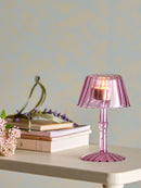 Bloomingville - Cisco Fyrfadsstage, Rosa, Glas - Ø10,5 × H18 cm
