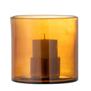 Bloomingville - Kahlah Lysestage, Brun, Genanvendt Glas - Ø19 × H18 cm