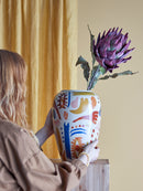 Bloomingville - Horus Vase, Multifarvet, Stentøj - Ø22 × H32 cm