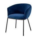 Bloomingville - Cortone Spisebordsstol, Blå, Genanvendt polyester - L60 × H76 × B63 cm