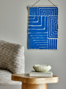 Bloomingville - Velva Vægdekoration, Blå, Uld OEKO-TEX® - L45 × H64 × B2 cm