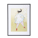 Bloomingville - Ajo Illustration med ramme, Multifarvet, Fyr - L52 × H72 × B1 cm