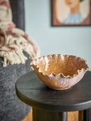 Bloomingville - Nash Skål, Brun, Stentøj - Ø24,5 × H10 cm