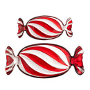 Bloomingville - Sweetie Serveringsfad, Rød, Glas - L24 × H3 × B10,5/L34 × H4 × B15 cm, sæt med 2