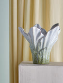 Bloomingville - Erato Vase, Grøn, Stentøj - Ø22 × H20,5 cm