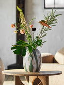 Bloomingville - Adalena Deko Vase, Grøn, Stentøj - Ø23,5 × H30,5 cm